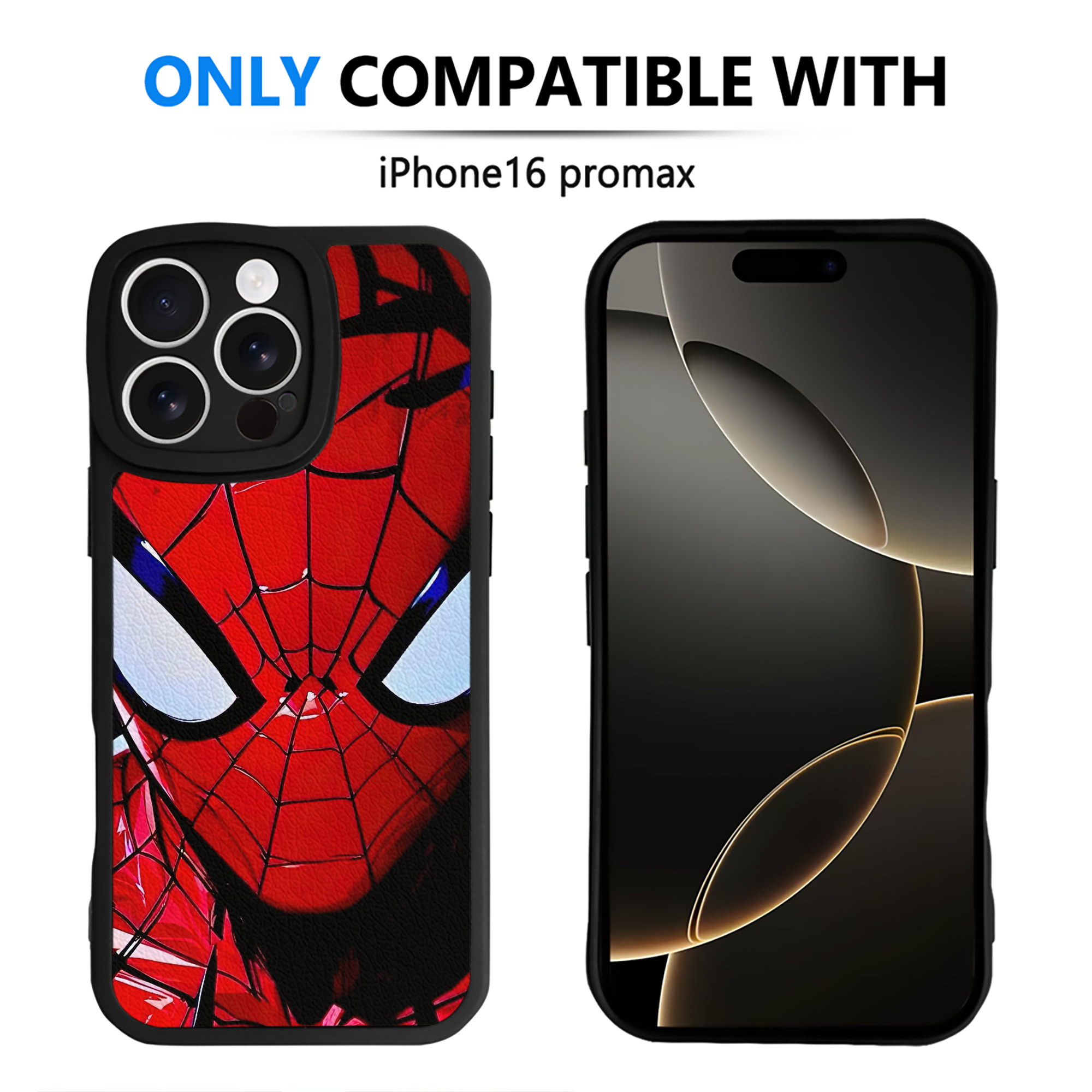Spider Man スパイダーマン 【iPhone 16シリーズ対応】シリコンスマホケース（レザー調） 材質：シリコン